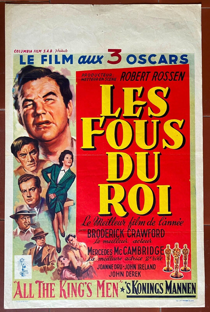 ベルギーのポスター LES FOUS DU ROI 王の部下全員 ブロデリック・クロ