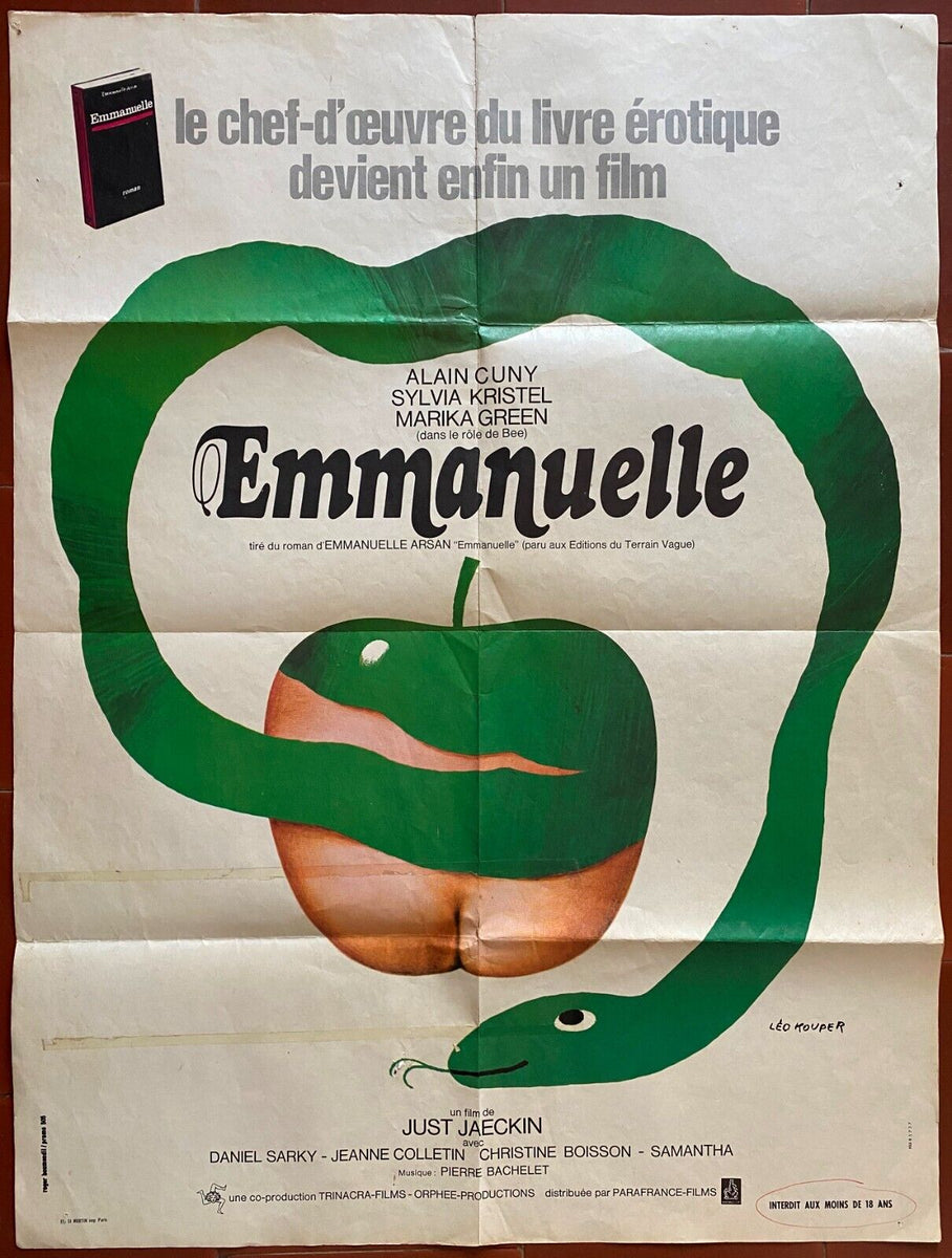 Affiche érotique EMMANUELLE Just Jaeckin SYLVIA KRISTEL Leo Kouper 60x –  CINEAD