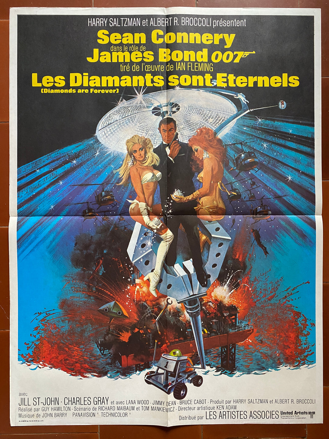 ポスター DIAMONDS ARE FOREVER ダイヤモンドは永遠に ジェームズ・ボンド ショーン・コネリー 60x80cm – CINEAD