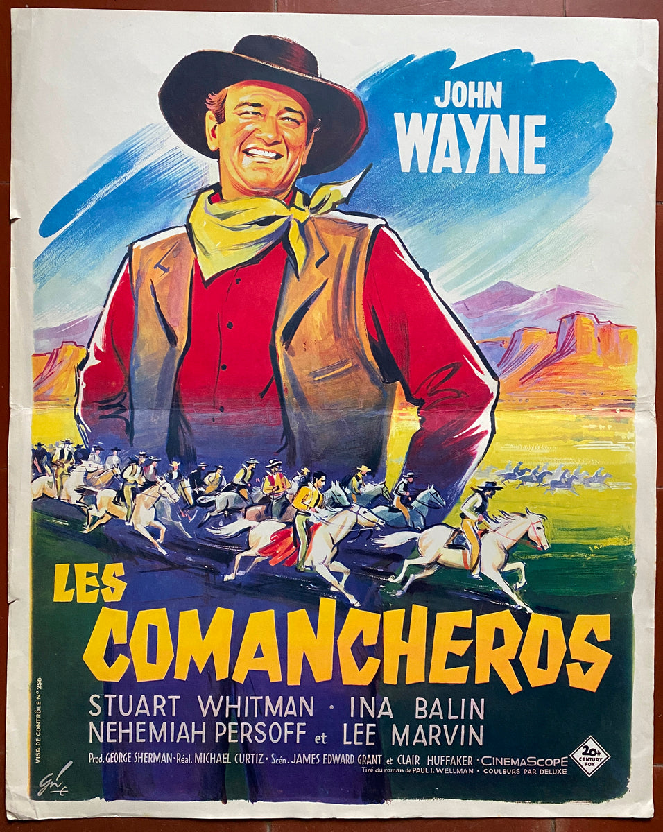 ポスター THE COMANCHEROS マイケル・カーティス ジョン・ウェイン スチュアート・ホイットマン 45x56cm – CINEAD