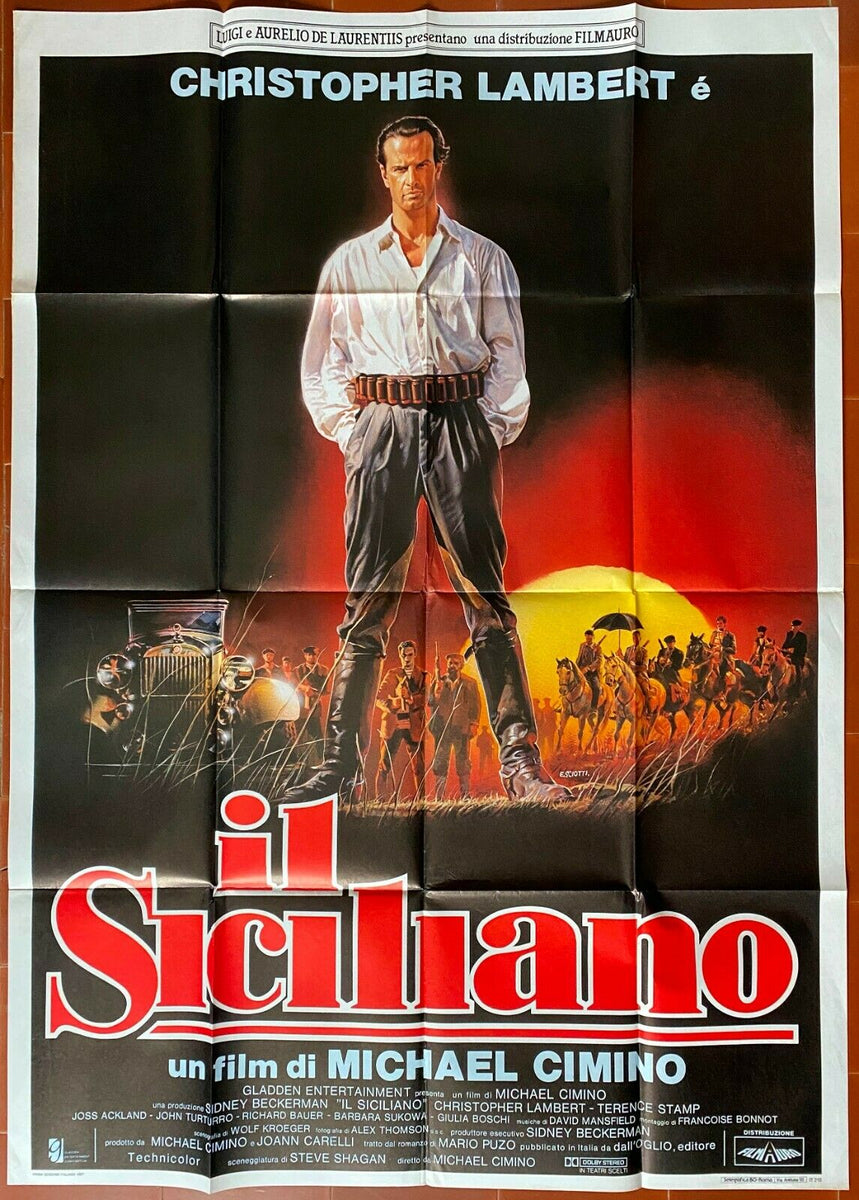 Affiche Italienne Le Sicilien The Sicilian Christophe Lambert Michael Cinead