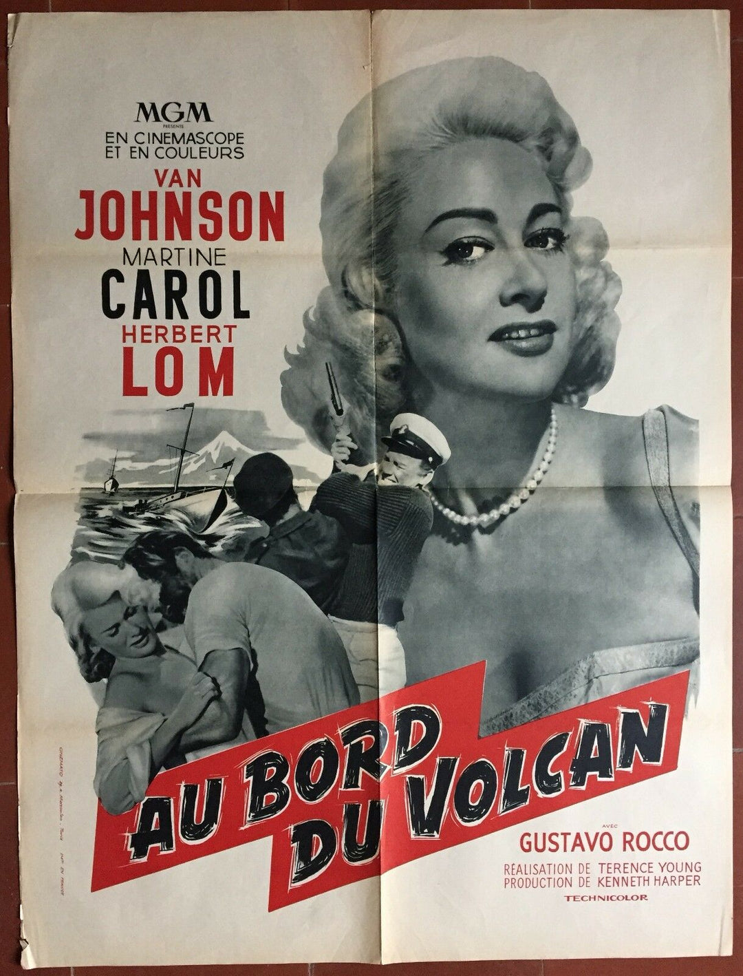 ポスター AT THE EDGE OF THE VOLCANO トラの行動 MARTINE CAROL Van Johnson 60x80c –  CINEAD