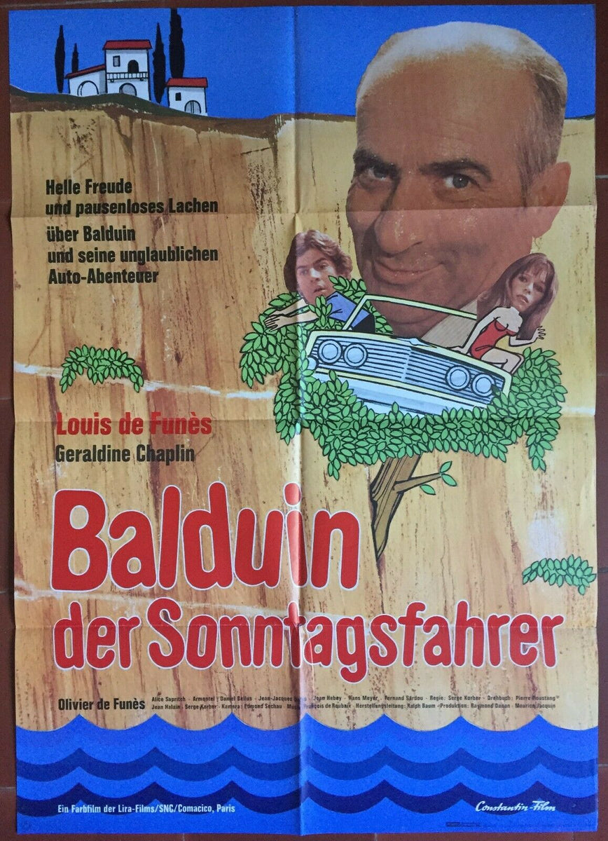 German Poster THE LITTLE BATHER Robert Dhéry LOUIS DE FUNES 60x84cm ...