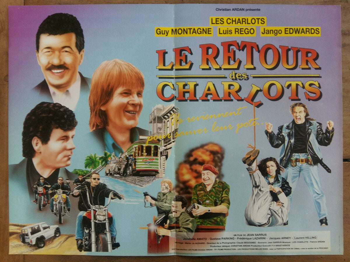 Poster THE RETURN OF THE CHARLOTS Guy MONTAGNE Luis REGO Jango EDWARDS ...